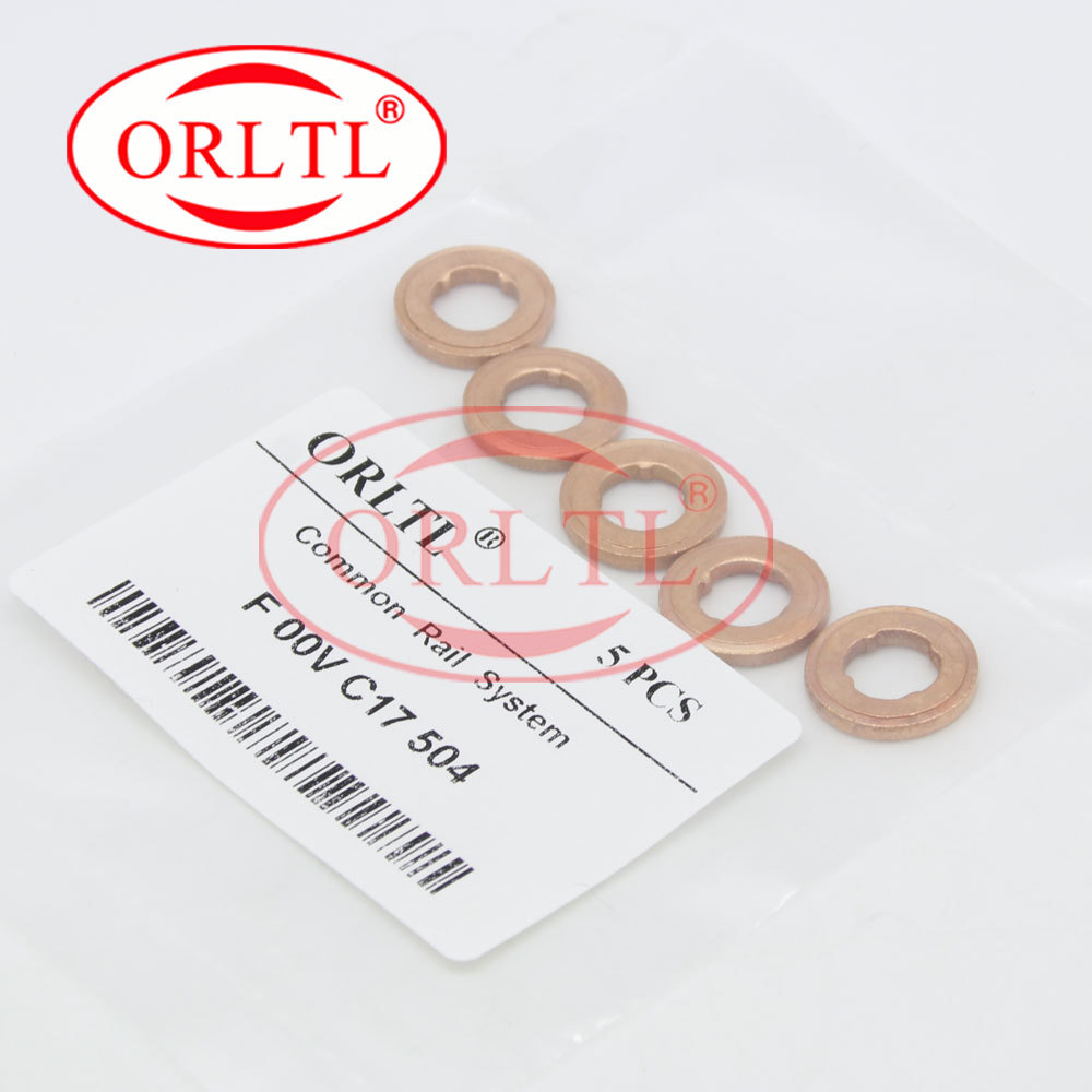 Común carril inyectores arandelas de cobre F00VC17504 F 00 V C17 504 tamaño: 7,1*15*2mm Shim cobre F00V C17 504 de espesor 2mm
