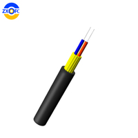 Cable Óptico de Fibra Óptica FTTH GJFJH de 2 Núcleos Multimodo G657A2, Cubierta Circular/Redonda Negra/Naranja para Longitud Personalizable Reforzada