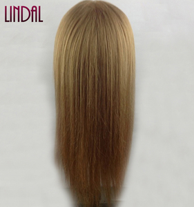 Cabeza de Maniquí LINDAL para Peluquería, Cabello Natural, para Prácticas de Estilismo, Cabeza de Maniquí con Cabello Humano <span class=keywords><strong>Real</strong></span> para Mujeres, para Barbería - Product Image 2