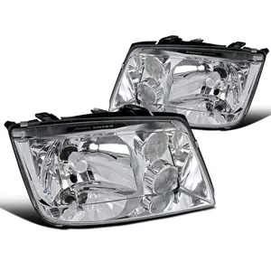 Apply To Car Headlight für 1999-2005 VW Jetta Bora Mk4 Chrome Clear Headlights mit Fog Lamps