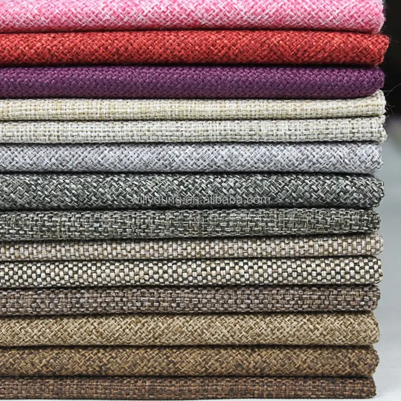 Leinen stoff großhandel 500gsm dicke farbe streifen jacquard leinen tischdecke für sofa polster stoff zhejiang huzhou preis