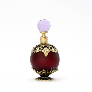 Flacon de parfum en alliage métallique de 25 ml, design unique, rétro vintage, flacons d'huile essentielle rechargeables avec bouchon en bronze en acier inoxydable # 58565 - Product Image 5