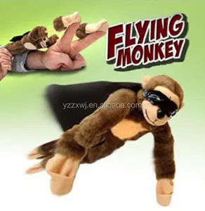 Muestra gratis lindo mono volador gritando tirachinas animales de peluche Juguetes Divertidos regalos mono volador juguete anmial volador con sonido