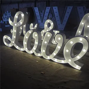 Fournisseur d'usine signe éclairé 4ft géant amour lettres chapiteau Led lettres lumineuses