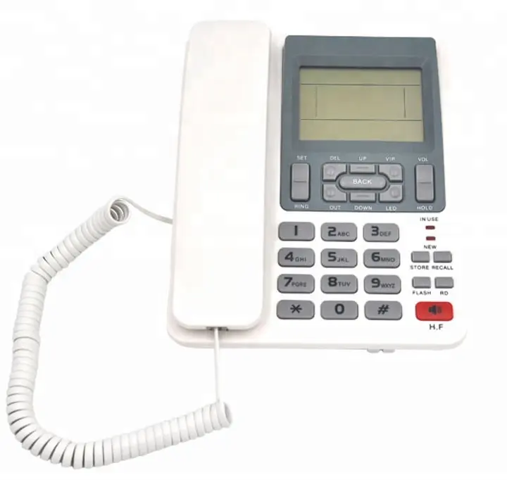 Best Selling 2-Line Integrated Corded Telephone With Super LCD Display And Three Party Conference Business Two Line Phone