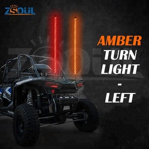 12 V camino poste Combo Set Color bailando Bluetooth Control 4ft 5ft 6ft y tamaño personalizado látigo bandera poste de Luz Kits - Product Image 4