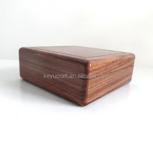 small walnut wooden vintage box case for jewelry