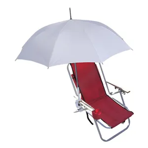 Unique 23"*8k auto open beach chair clamp umbrella for the beach