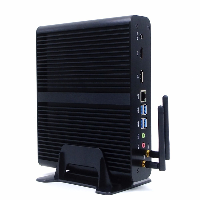 Eglobal V7-7500U Mini Desktop 7th Gen Core I7-7500U 2.7GHz Dual DDR3L Max Support 16GB Ram SSD/HDD Compact Computer Fanless