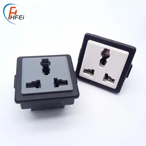 Uk Wall Plug Socket High Quality AC Power Inlet 2 Pin Embed Uk Plug 16amp Female Industrial Wall 3 Pin Socket