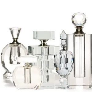 水晶艺术装饰时尚风格香水瓶空玻璃可再充装瓶