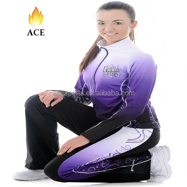 Customized printed cheerleader winter cheerleading costumes jackets keep warm coat Sublimation cheer jackets warm ups