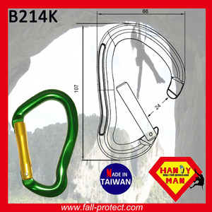 23KN Straight Gate Mountain Climbing Rescue Aluminum Carabiner - Product Image 4