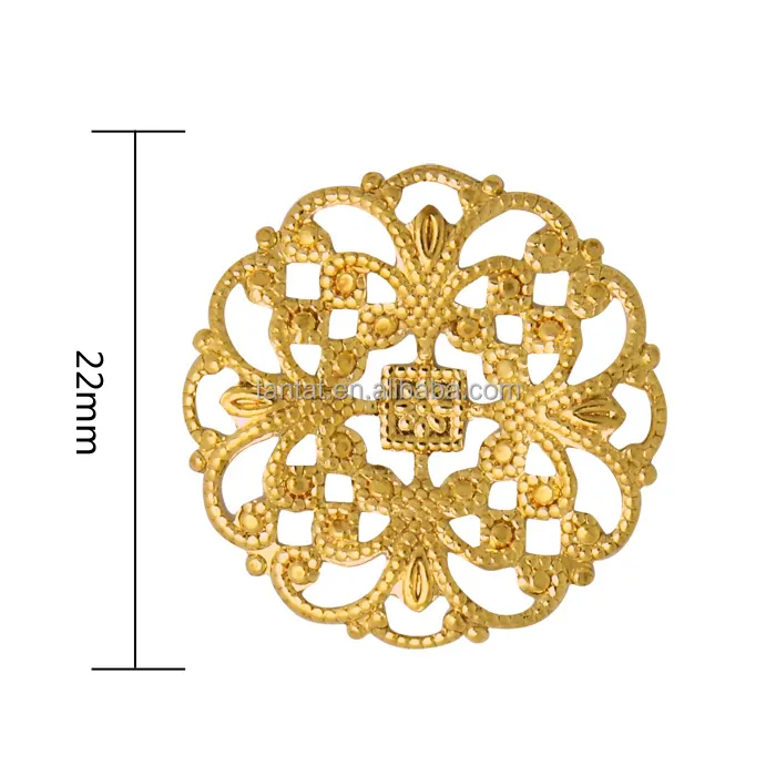 18k altın kaplama mücevherat dekoratif metal pirinç telkari plaka