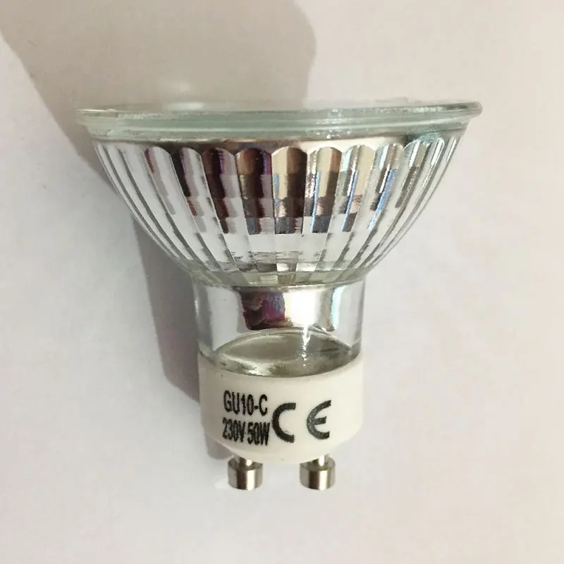 Gu10 20W White Indoor Light High Voltage Halogen Lamp Bulb