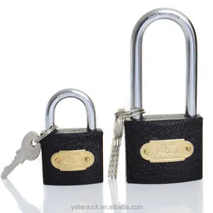 China Suppliers Black painted Grey iron India market padlock