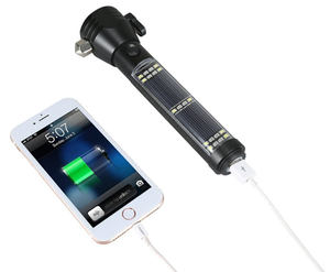 Auto Taschenlampe Solar betriebene taktische Taschenlampe Multifunktions-Outdoor-Auto LED-Taschenlampe mit 2000mAh Batterie - Product Image 5