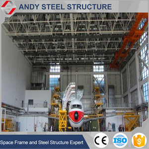 Structure en acier de toiture en treillis d'acier de cadre métallique pour la conception de <span class=keywords><strong>hangar</strong></span> d'avion à vendre toit en treillis de tuyau d'acier de grande envergure - Product Image 3