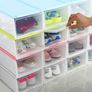 Boîte de rangement transparente en plastique coloré pour chaussures, type coquille, tiroir, <span class=keywords><strong>conteneur</strong></span> pour chaussures et bottes, boîte de finition <span class=keywords><strong>mtl</strong></span> - Product Image 6