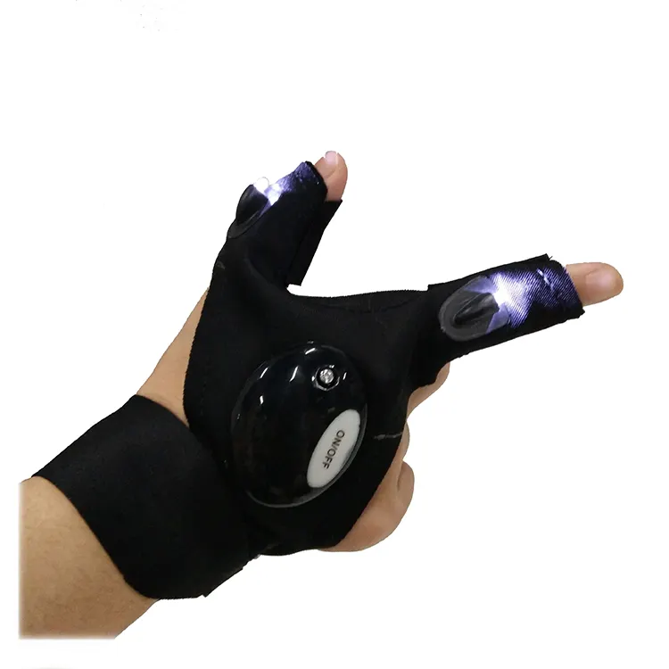 Right and Left Hand Led Night Fishing Gloves Man Work Gloves Biking Repairing in the Night Camping Outdoor Tools