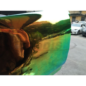 <span class=keywords><strong>Vinyl</strong></span> <span class=keywords><strong>Chrome</strong></span> Pelangi Premium, <span class=keywords><strong>Vinyl</strong></span> Holografik untuk Desain Kendaraan, <span class=keywords><strong>Vinyl</strong></span> Mutiara Chameleon Emas untuk Pembungkus Bodi Mobil - Product Image 3