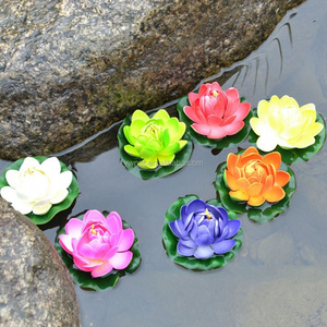 de loto Artificial lirios de Agua de flores plantas artificiales para el Banquete de Boda artesanía Decoración del Hogar regalo - Product Image 1