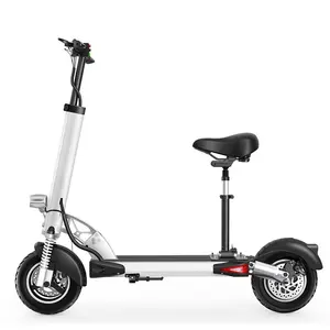 Elegante EN CICLOMOTOR Scooter eléctrico con asiento Marco de aleación de aluminio 48V 10A de la batería de litio de alta potencia de 500w/800w