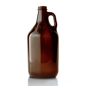 Logo personalizzato ambra vetro di birra growlers 64 oz