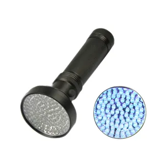 100 linterna LED UV linterna UV Ultra violeta negro luz LED antorcha UV negro luz de la linterna