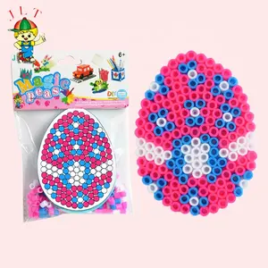 Grosir Diy Plastik EVA Telur Paskah Bentuk Mini Puzzle Mainan Perler Beads Hama Beads