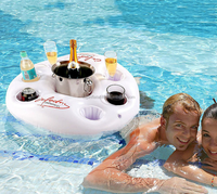 Seau à glace flottant gonflable pour buffet, boissons et vin, support à snacks, plateau flottant pour boissons