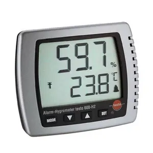 Testo-termo higrómetro digital 608 H2, original, con alarma LED y prueba de punto de rocío