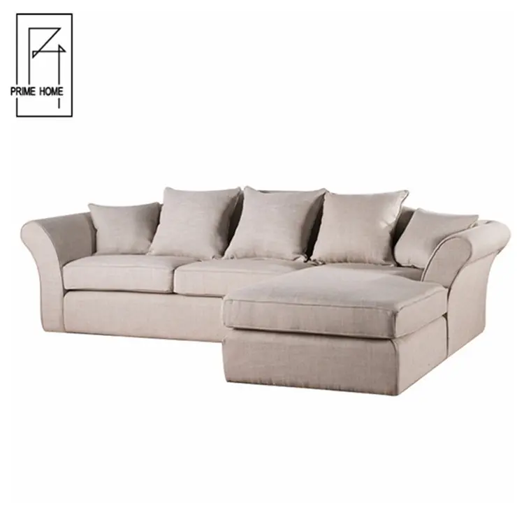 Wettbewerbs fähiger Preis Modische einfache Art Rexine Stoff L-Form Sofa Set