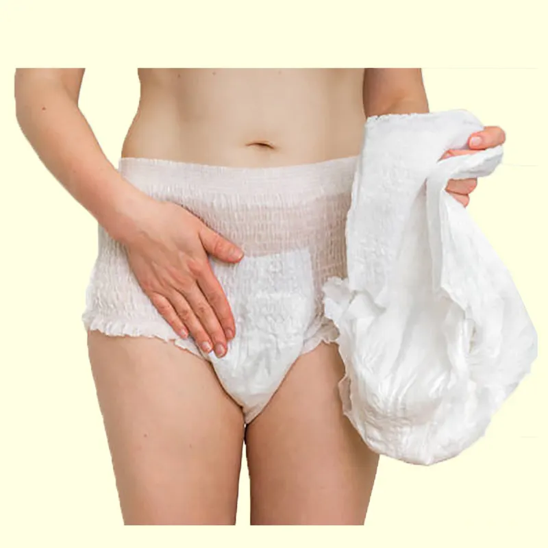 Premium Ultra thick super absorbent sexy cloth like adult pull up panty nappies diaper for adults