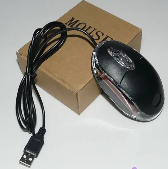 OEM Kustom Murah Mouse Berkabel USB Optik 1000Dpi Mini 3 Tombol untuk Komputer Laptop