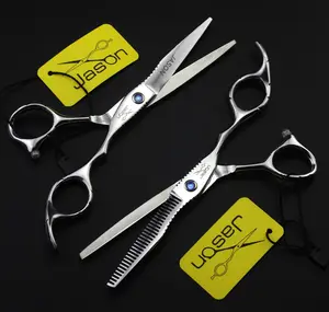 308-1 #6 ''marca Jason Grado Superior tijeras de peluquería JP 440C tijeras de corte de adelgazamiento tijeras profesional de cabello humano tijeras