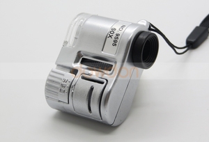 Mini 60x <span class=keywords><strong>Microscope</strong></span> de Poche 3 LED UV Bijoutier Loupe Loupe Réglable Détection De Devises - Product Image 4