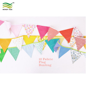 Banderines de tela personalizados ecológicos, decoración colorida reutilizable <span class=keywords><strong>para</strong></span> exteriores, <span class=keywords><strong>para</strong></span> fiesta en el jardín, guirnalda promocional, banderas - Product Image 2