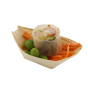 Bote de Sushi de madera, grado alimenticio, 8 pulgadas