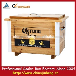 Jardín de madera nevera portátil barril redondo de <span class=keywords><strong>la</strong></span> cerveza más fría, Corona de hielo más fresco - Product Image 1