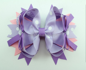 โบว์ผ้าซาตินโซเฟีย เดอะเฟิร์สสำหรับงานปาร์ตี้เด็กผู้หญิง ขนาด 5 นิ้ว - Product Image 2