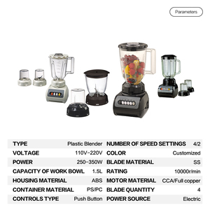 Nhà Máy Giá Quốc Gia Phổ Điện 3 Trong 1 Máy Ép Trái Cây Nhựa Blander Nhà Bếp Mixer Máy Xay Sinh Tố - Product Image 2