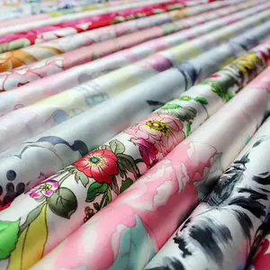 100% Pure Silk Customized Digital Printed Fabric for Pajamas and Scarf