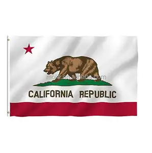 Bandera barata del Estado de California, poliéster, 3 pies x 5 pies