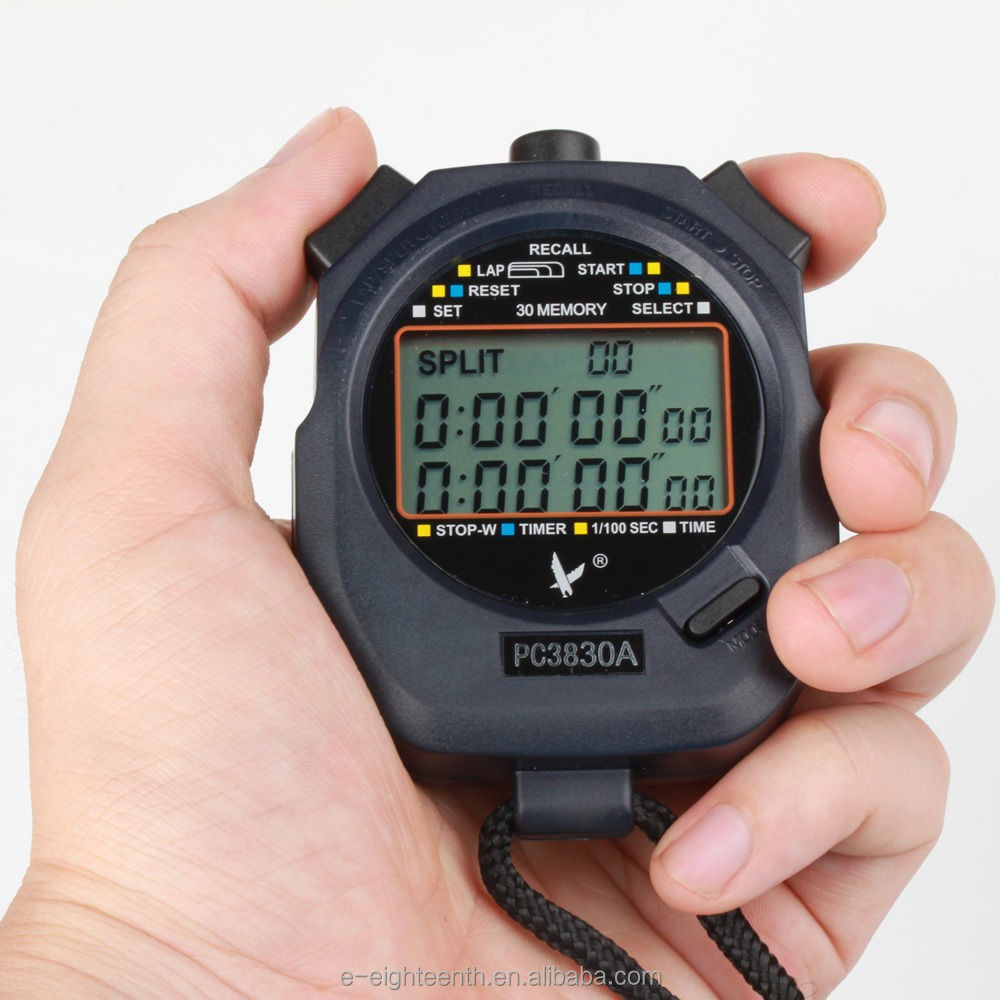 Waterproof Sports Stopwatch With Large Display - Digital Timer For Coaching & Training