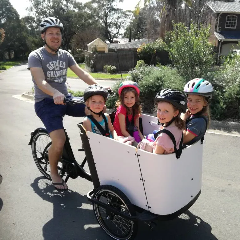 Elektrische Familie Bakfiets China Gemaakt Elektrische Nederlandse Cargo Trike Fiets Te Koop Met Hoge Kwaliteit