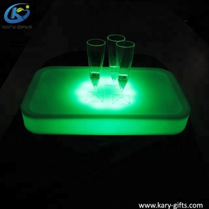 Plateau de service populaire <span class=keywords><strong>en</strong></span> plastique avec éclairage LED pour boîte de nuit et bar - Product Image 5