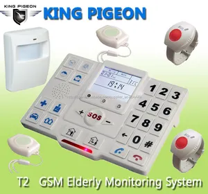 Rey Pigeon Ancianos Teléfono de Alarma con 8 línea botón para Ancianos telecare Alarma T2