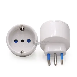 10A 4.0mm Italy Plug To Plug Schuko Adapter