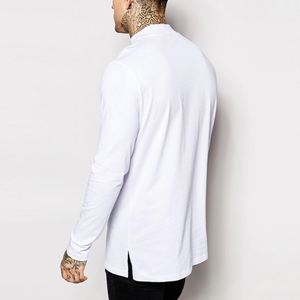 T-Shirt Bianche da <span class=keywords><strong>Uomo</strong></span> a Maniche Lunghe con Coda Allungata, Vendita all'Ingrosso - Product Image 3